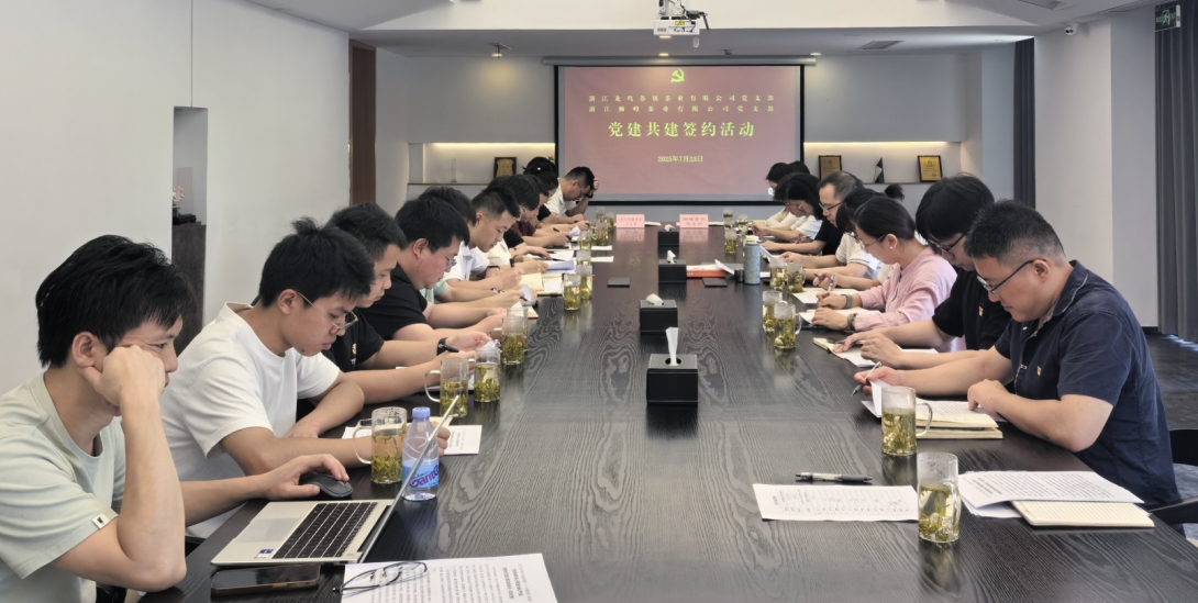 B体育（中国）国际平台,B SPORTS狮峰茶业党支部与龙坞茶镇茶业党支部举行党建共建活动