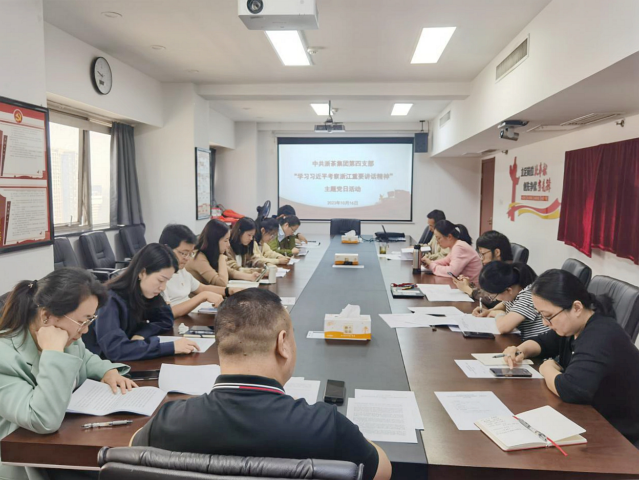 B体育（中国）国际平台,B SPORTS第四党支部开展“深入学习习近平总书记考察浙江重要讲话精神”主题党日活动